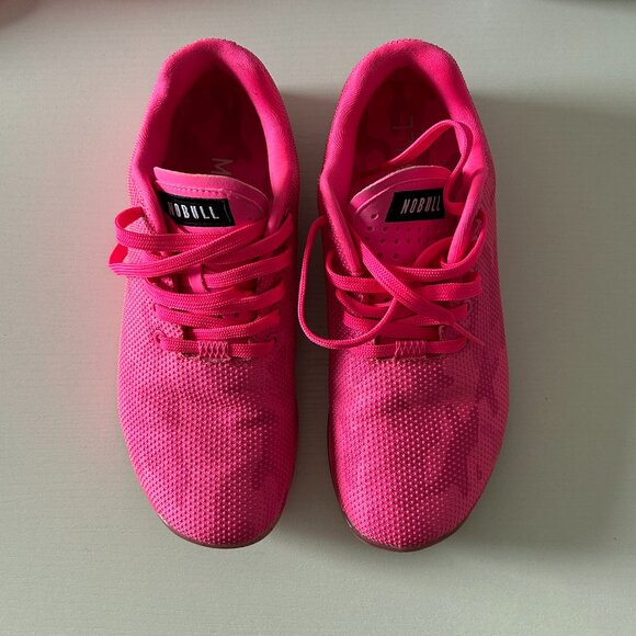 NOBULL Training Shoes Women 9.5, Men 8, Pink Camouflage Crosstrainer Workout - Picture 1 of 13